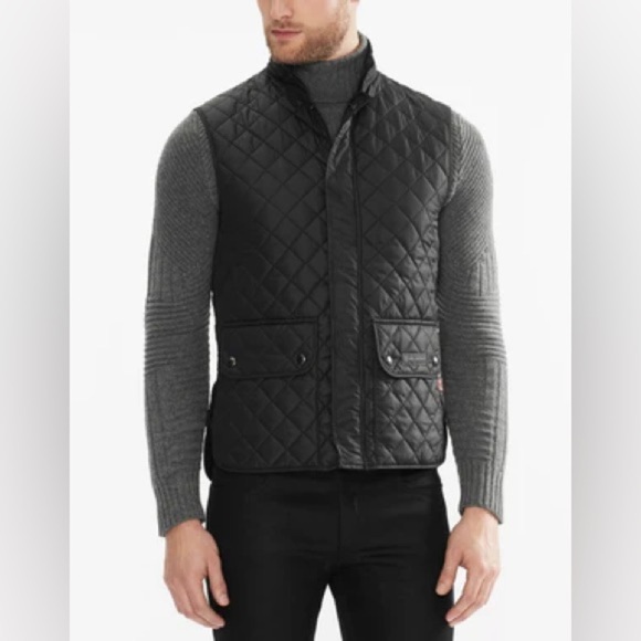 Zara man, size small, Men's Quilted Black Vest, full front zip, front pockets - Picture 1 of 8
